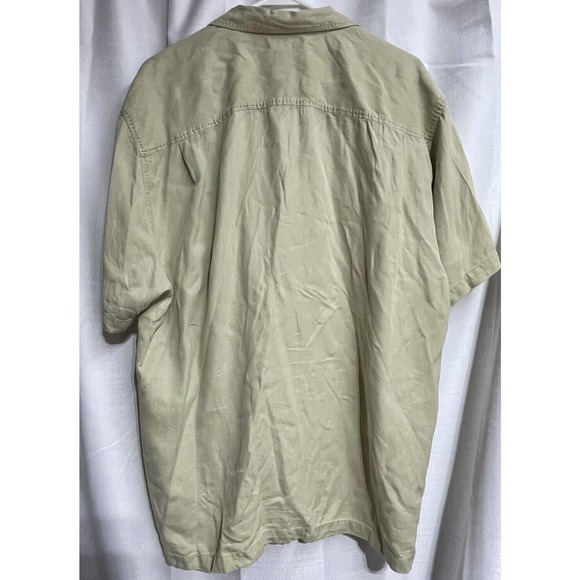 Tommy Bahama Shirt Men XL Silk Original Fit Short Sleeve Button Up SEE PICS - Picture 4 of 5